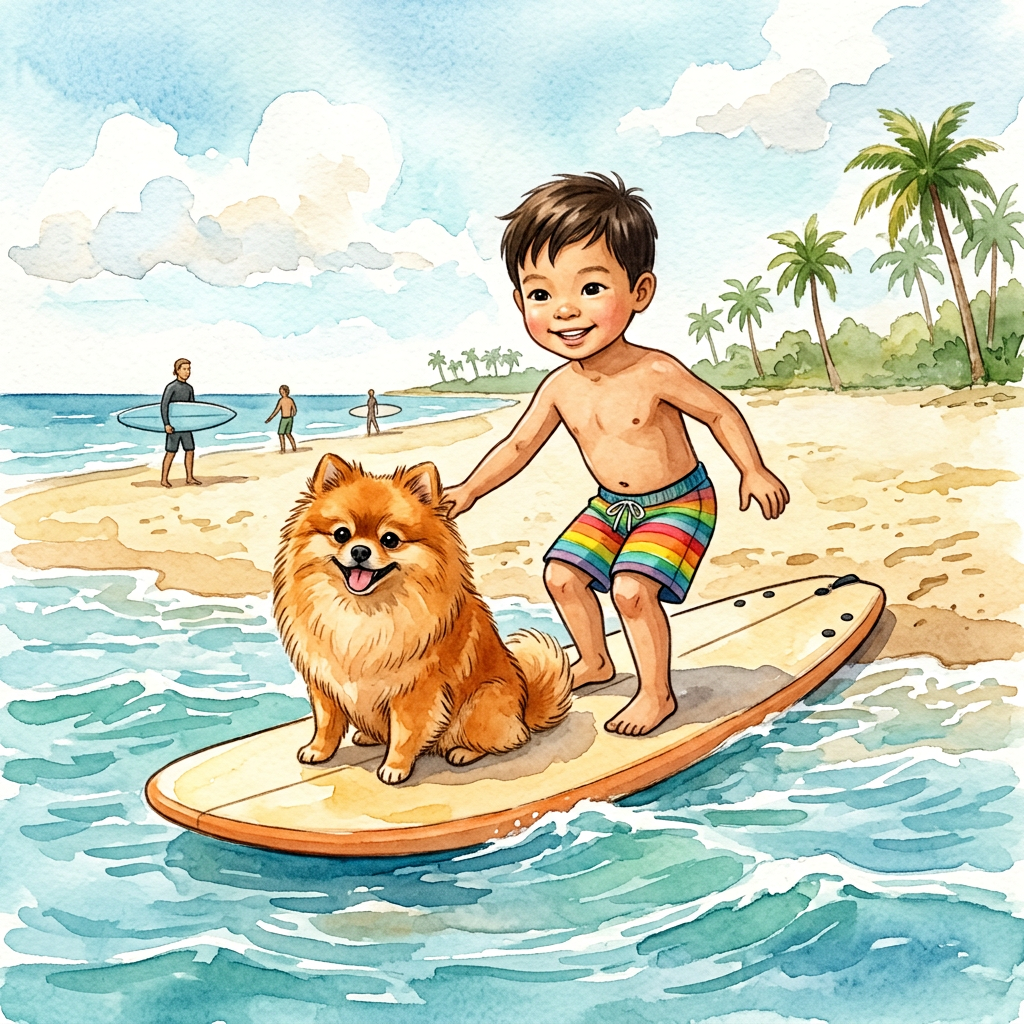 Cover of Leo and Mochi learn to surf!